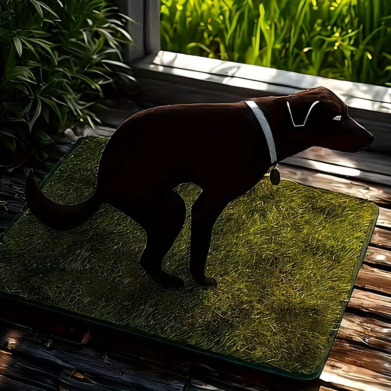 Reusable Dog Potty Training Pad – Washable Artificial Grass Mat, Anti-Odor, Indoor Outdoor Pet Toilet Pad for Dogs Cats, M & L Sizes