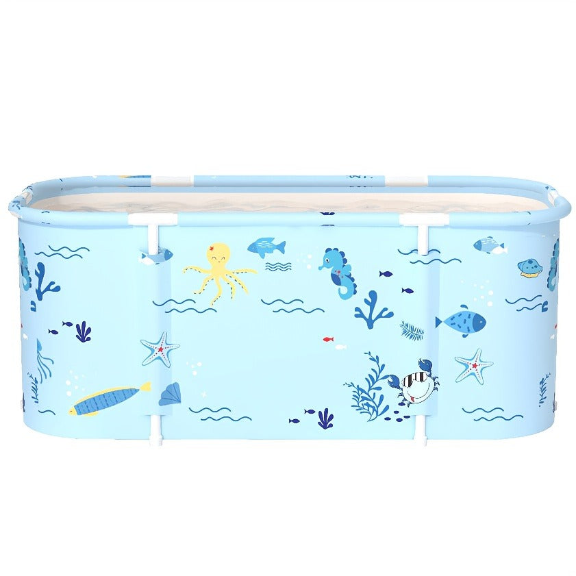 Soaking Tub Foldable Portable for Adults 47.2"x19.7"x21.7", Freestanding Hot Bath & Ice Bath Spa Tub