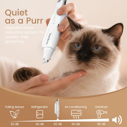 2-in-1 Pet Grooming Clipper with LED Light – Rechargeable Nail Cutter & Paw Hair Trimmer for Dogs & Cats | Precision Trimming for Paws