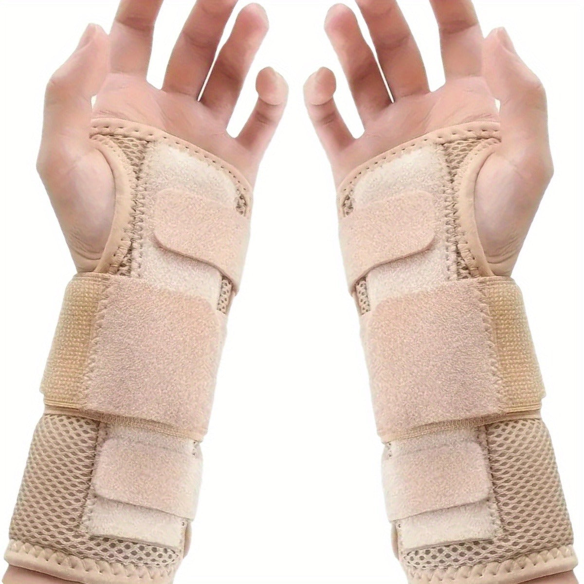 Carpal Tunnel Wrist Brace 2-Pack – Left & Right Hand Adjustable Compression Night Support Splint | One Size Fits All Wrist Stabilizer