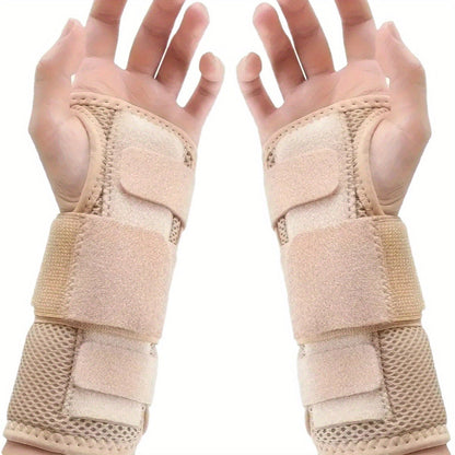 Carpal Tunnel Wrist Brace 2-Pack – Left & Right Hand Adjustable Compression Night Support Splint | One Size Fits All Wrist Stabilizer