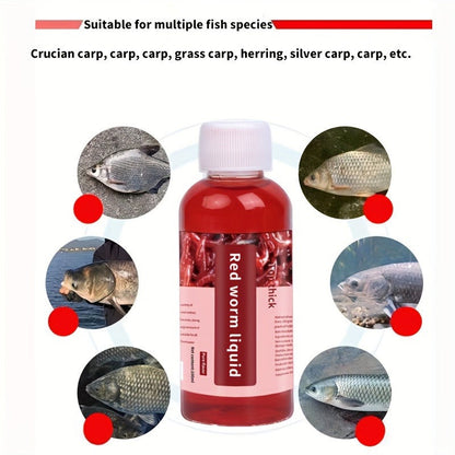 Liquid Fish Bait Red Worm Attractant – Powerful Fishing Bait Enhancer for Trout, Carp, Bass, Cod | 100ml Concentrated Fish Attractant Scent