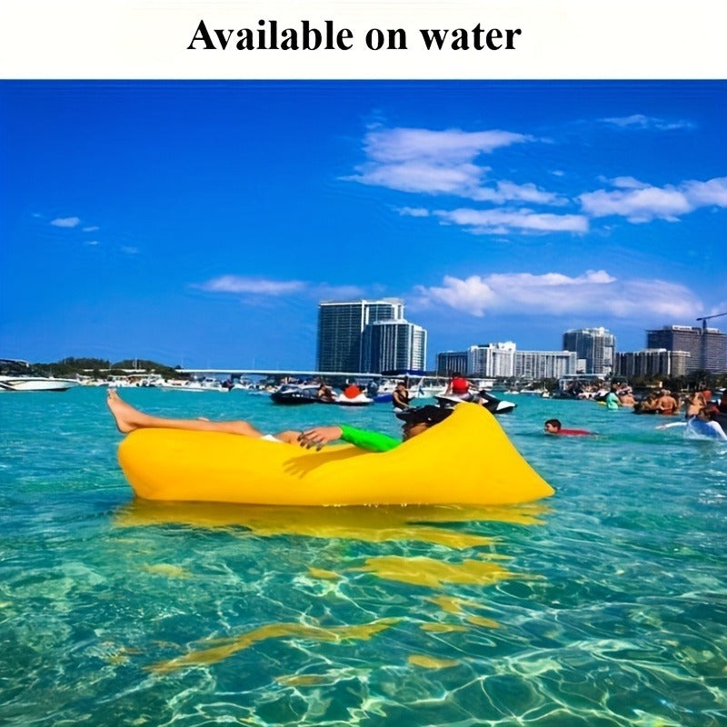 Inflatable Air Sofa Outdoor Camping Lounger 440LB Heavy Duty Quick Inflate Portable Lazy Bag Sofa Bed with Carry Bag Lightweight Compact