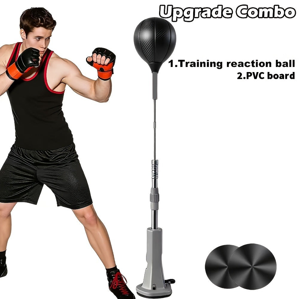 Adjustable Floor-Standing Boxing Reflex Ball with Four Equipment Options and 143–165 cm Height Range