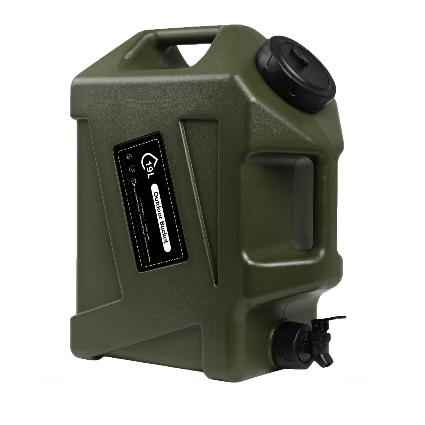 Water Storage Container with Spigot 2 Handles BPA Free PVC Collapsible Water Jug for Camping Outdoor RV Hiking Emergency Survival Portable