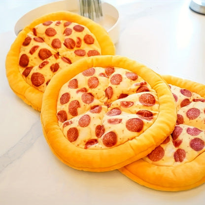 Squeaky Pizza Dog Toy – Plush Pepperoni Pizza & Donut Chew Toy for Dogs, Durable Soft Interactive Toy for All Breeds