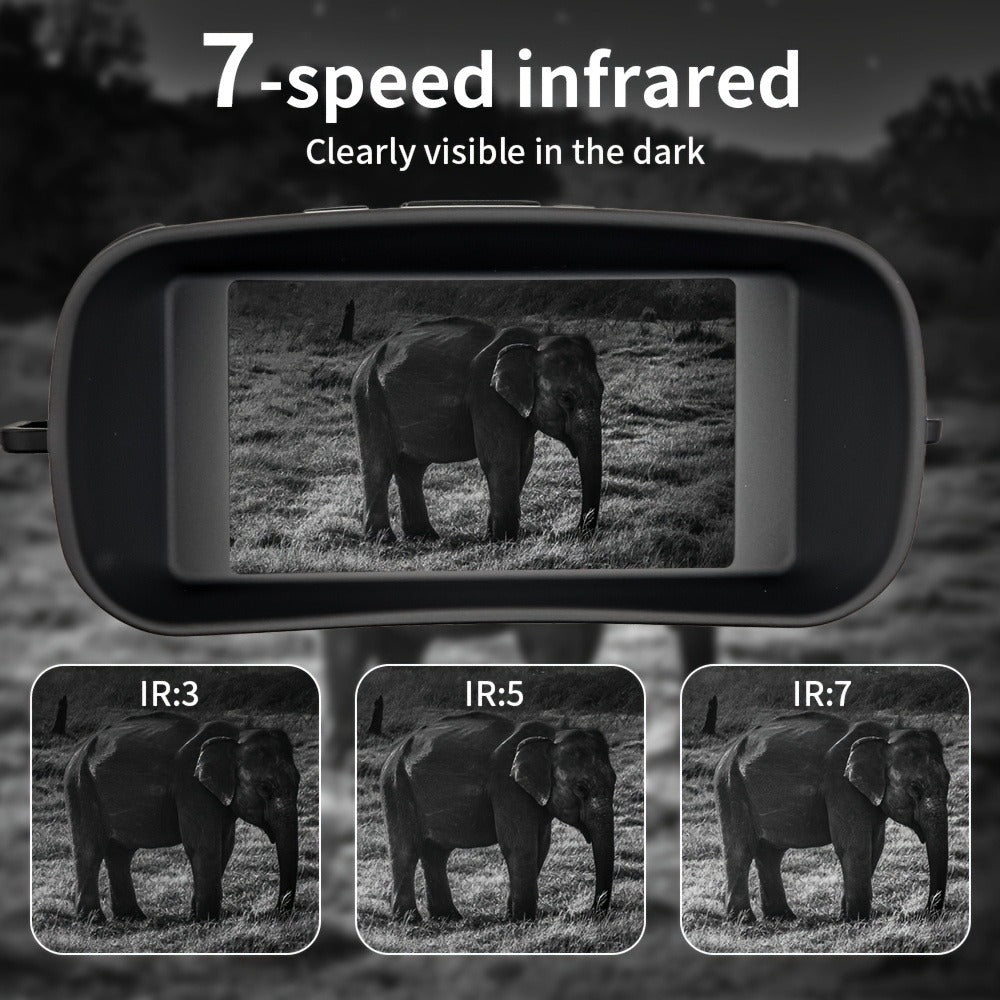 Digital Night Vision Monocular 6X – Infrared Night Vision Scope with 2000mAh Battery, 3" LCD Screen & Photo/Video Recording for Hunting