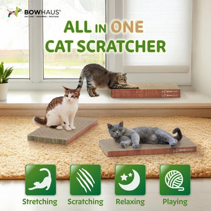 Cat Scratcher Lounger Reversible – Large Cardboard Cat Scratching Pad & Board for Indoor Cats, 5-Layer Durable Construction