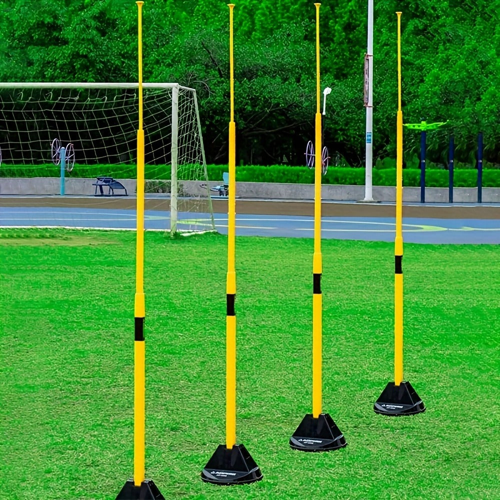 Agility Training Hurdle Bar Set Adjustable Height Speed Drills Football Basketball Soccer Indoor Outdoor Pole Hurdle Training 4 Bases 4 Rods