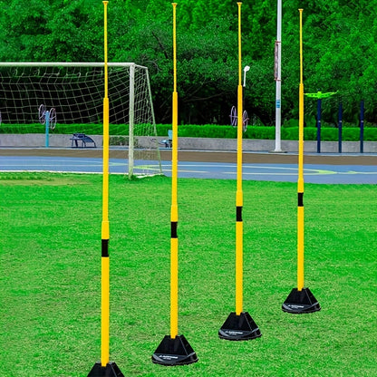 Agility Training Hurdle Bar Set Adjustable Height Speed Drills Football Basketball Soccer Indoor Outdoor Pole Hurdle Training 4 Bases 4 Rods