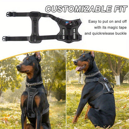 Compact Patch Dog Harness in Black and Three Green Styles with S, M, L and XL Size Options