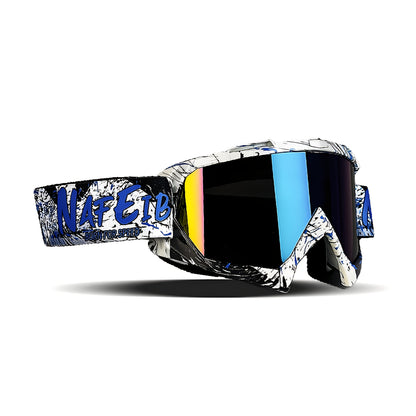 Ski Goggles Set with Black Headband – TPU Frame PC Lens Mirror Coating, Thick Foam Pad, Adjustable Strap, 28+ Color Styles