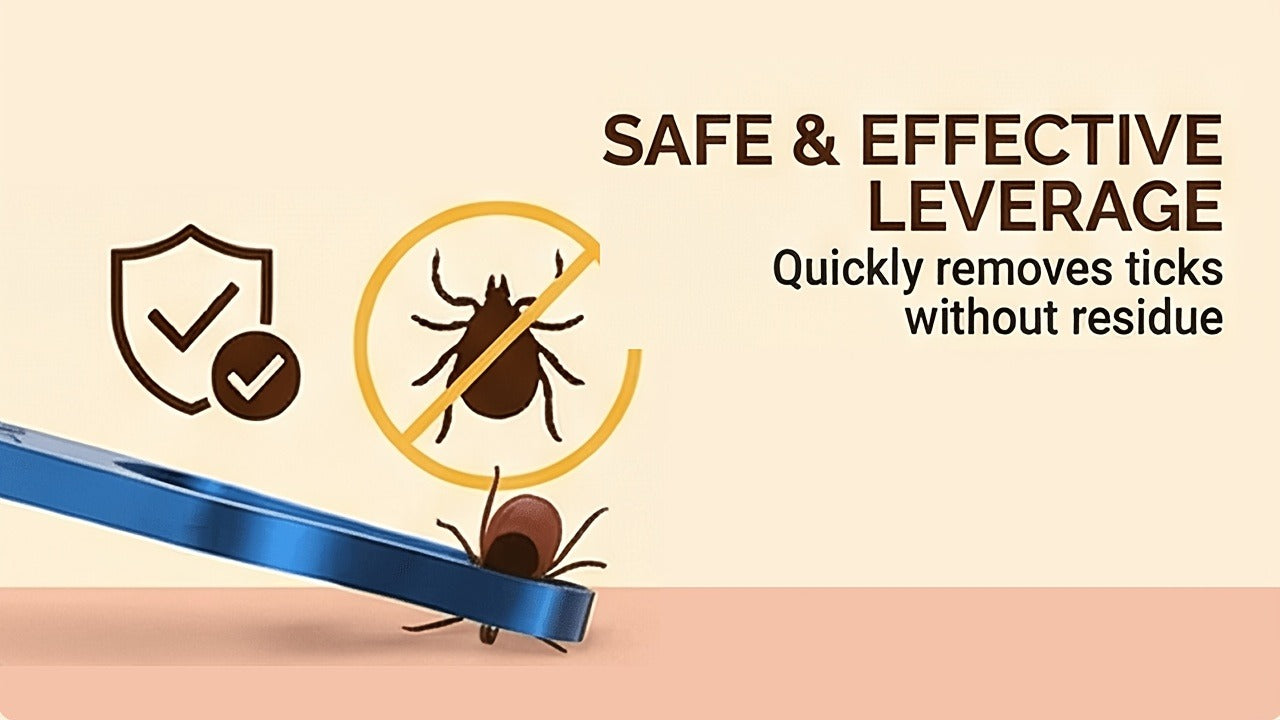 Tick Remover Tool Aluminum – Safe Quick Tick Removal for Dogs Cats Pets Animals & Humans, Essential Outdoor Camping Hiking Tick Hook