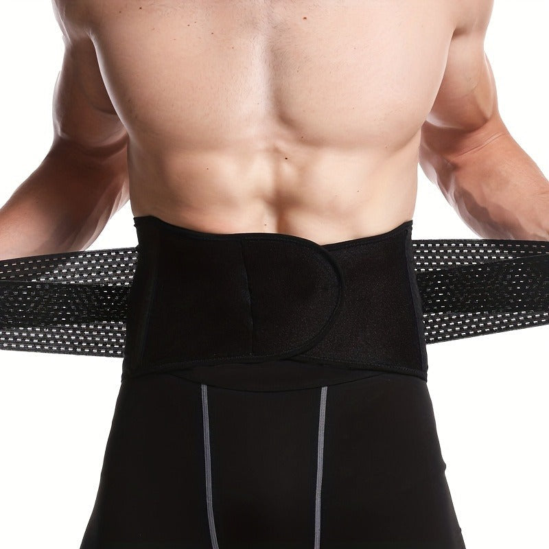 Weightlifting Belt for Men Women – Adjustable Gym Waist Support Belt with Hook-and-Loop Closure, Breathable Polyester Back Brace