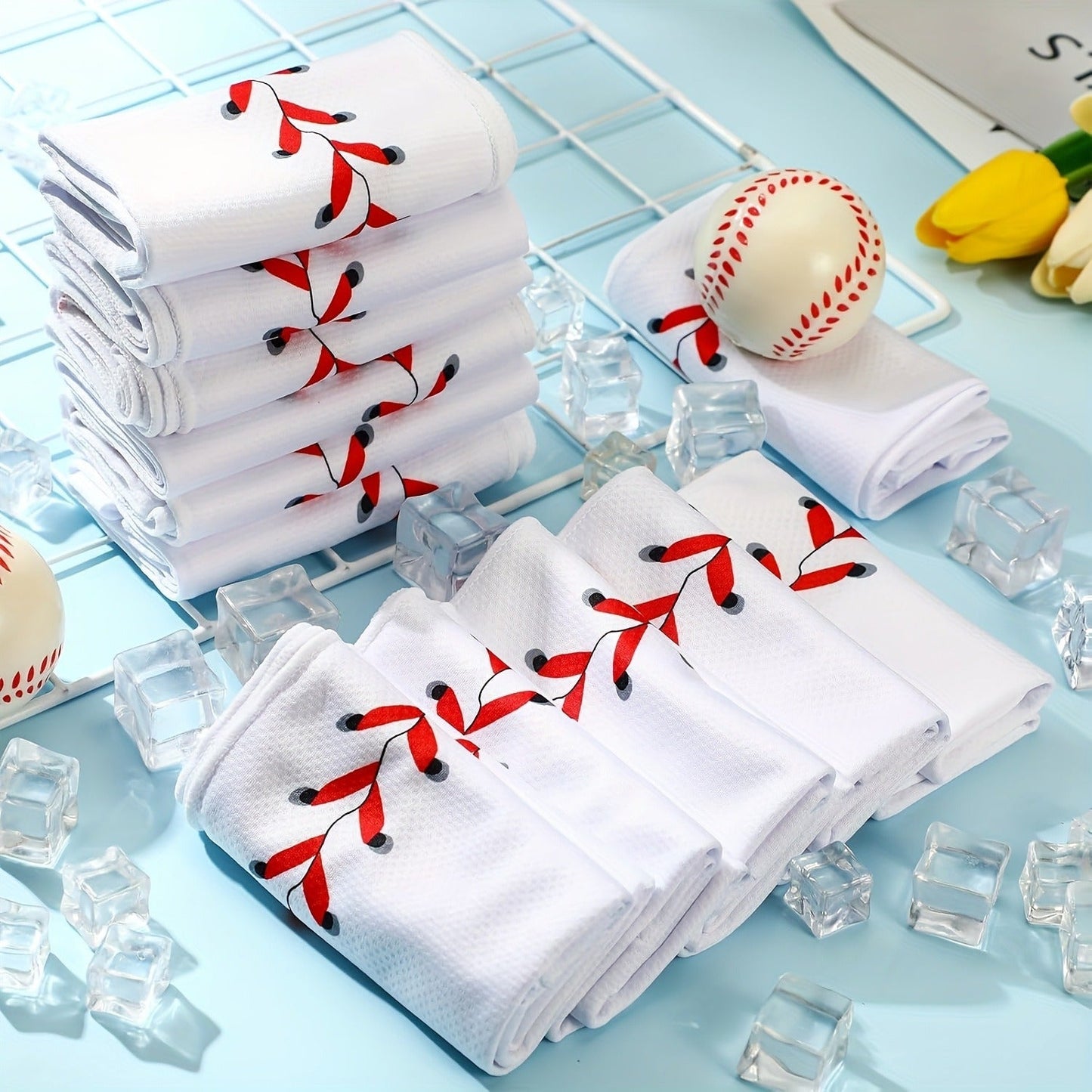 12 Pack Sport Cooling Towel Set 30"x9" Microfiber Chilly Sweat Rags for Baseball Softball Soccer Golf Gym Running Coach Team Gift