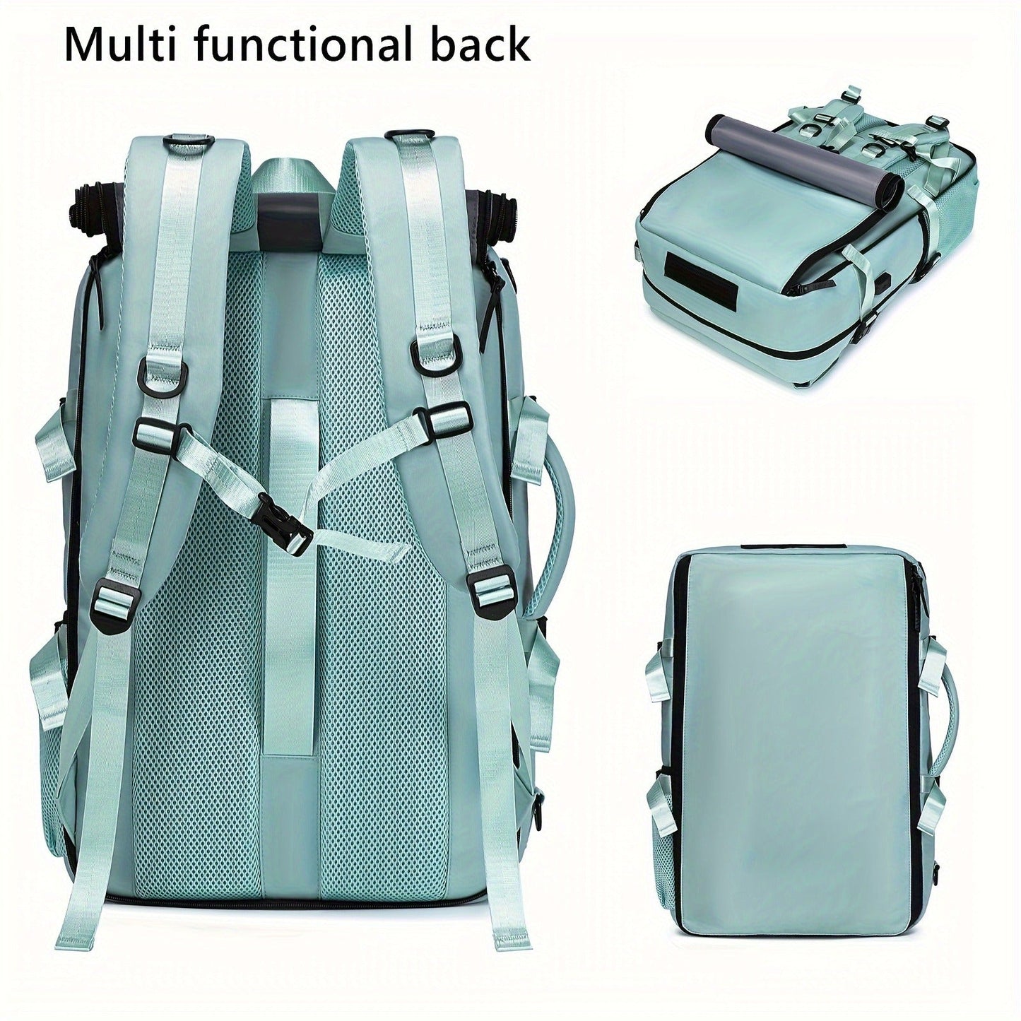 Laptop Backpack with Shoe Compartment, USB Port and Large Travel Storage in Eight Colors for Daily Use