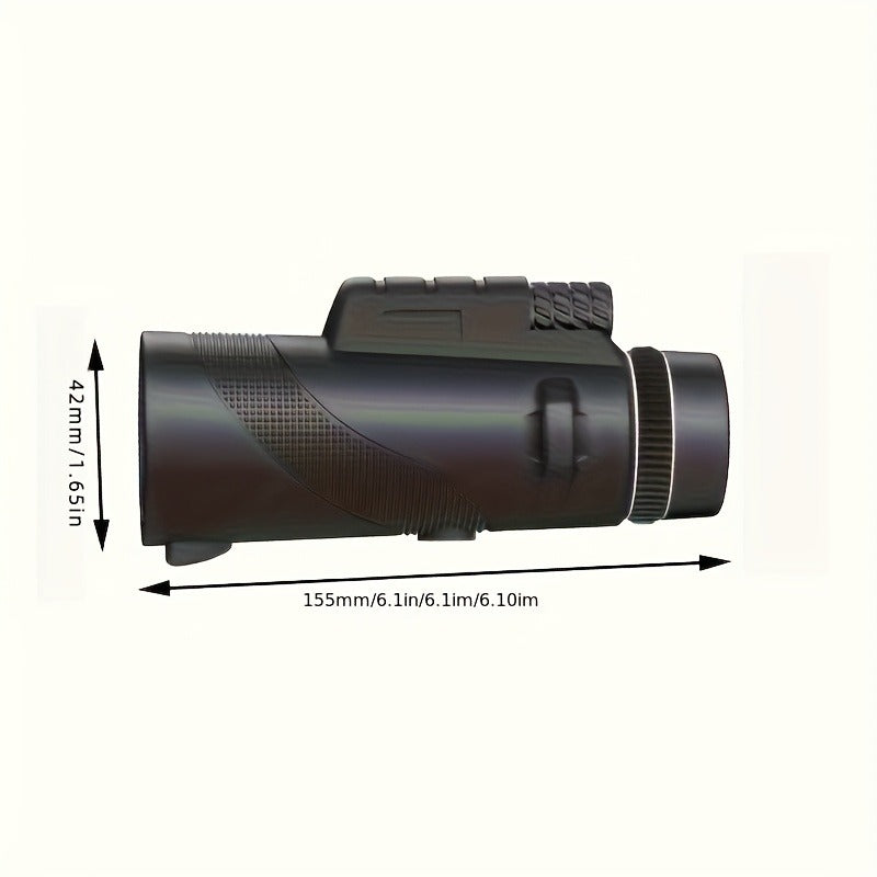 High Power Monocular Telescope with Smartphone Adapter and Tripod, BAK4 Prism HD Monocular for Bird Watching Wildlife Viewing Hiking