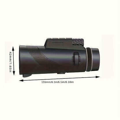 High Power Monocular Telescope with Smartphone Adapter and Tripod, BAK4 Prism HD Monocular for Bird Watching Wildlife Viewing Hiking