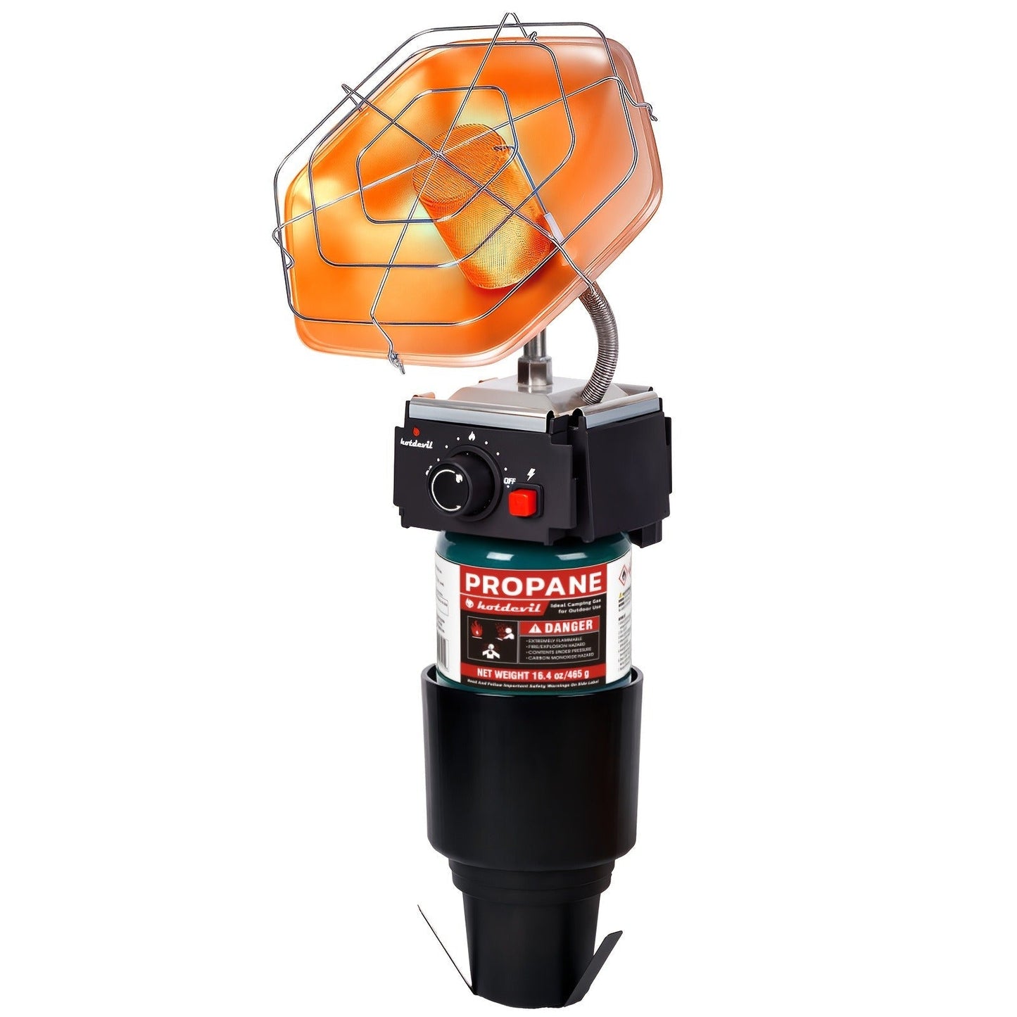 Golf Cart Heater 8520 BTU Portable Propane Catalytic Burner with Cup Holder Mount, Pulse Ignition