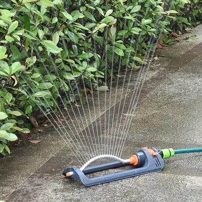 Oscillating Garden Sprinkler, 19-Hole Adjustable Swing Sprinkler with Universal Connector, No Battery Required