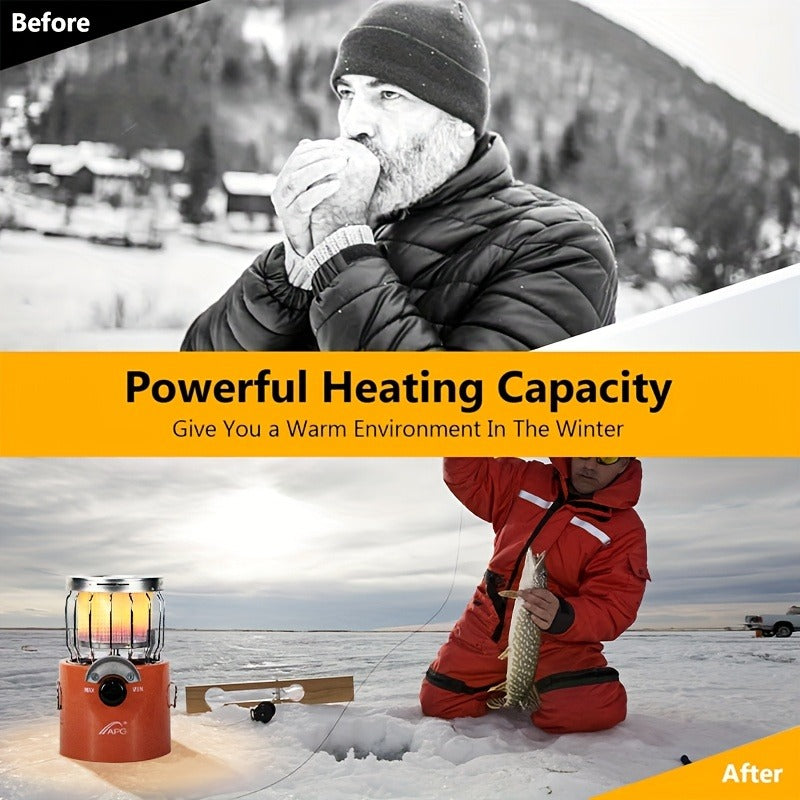 Portable Propane Radiant Heater 9000 BTU – Silent Outdoor Gas Heater with Regulator for Camping, Ice Fishing, Hunting & Emergency Use