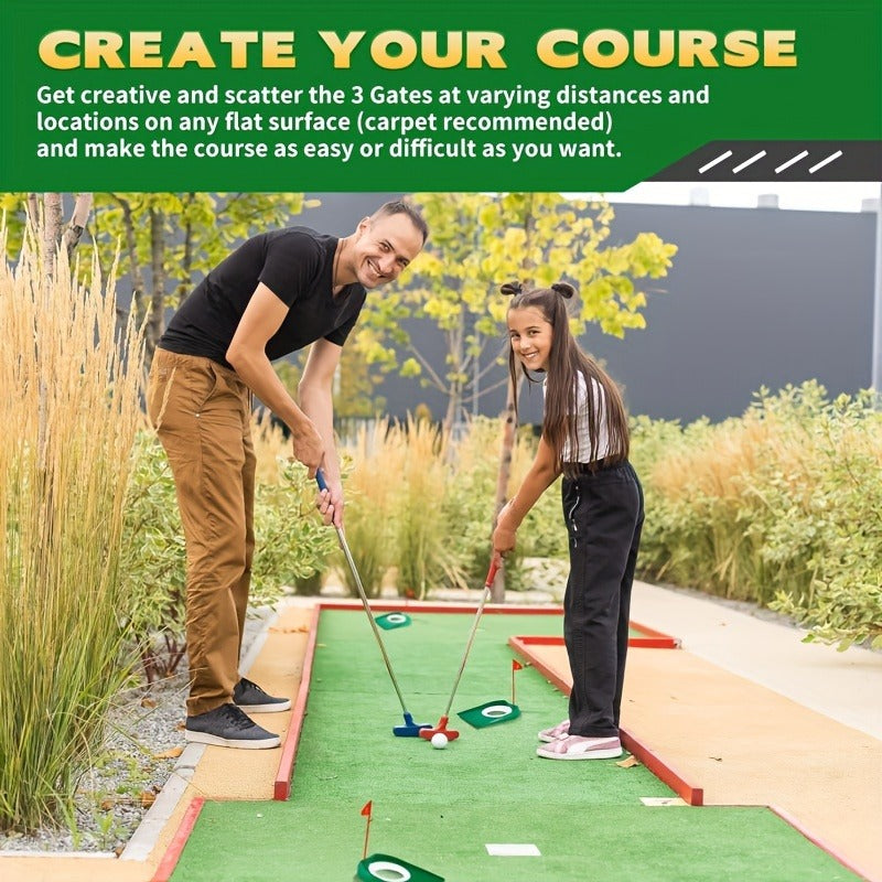 Golf Putting Cup Practice Holes 3 Pack with Numbered Flags Portable Durable All-Direction Surface Regulation Indoor Outdoor Putting Green