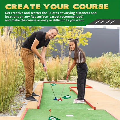 Golf Putting Cup Practice Holes 3 Pack with Numbered Flags Portable Durable All-Direction Surface Regulation Indoor Outdoor Putting Green