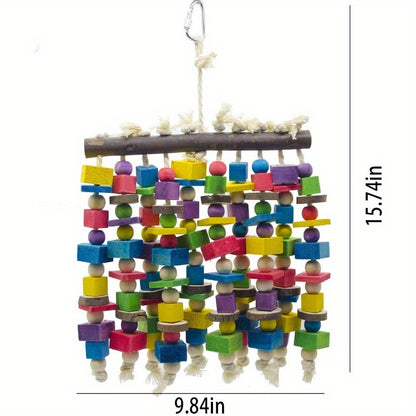 Bird Parrot Chewing Toy Large Natural Wooden Blocks Tearing Toy 15.7"x9.8" for Macaws Cockatoos African Grey Parrots