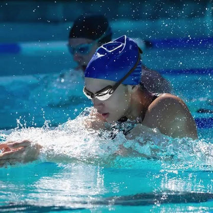 Two-Pack Mirrored Swim Goggles with Adjustable Split Straps and Black-White or Red-Blue Color Sets