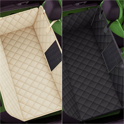 Dog Car Seat Cover for Back Seat – Waterproof Oxford & TPU Pet Seat Protector with Anti-Slip Base, Side Flaps