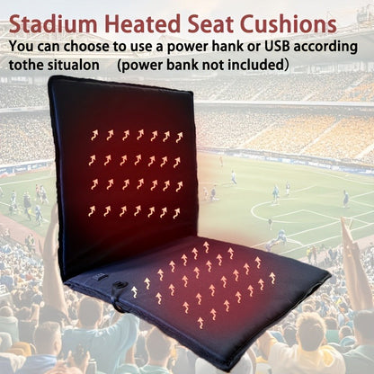 USB Heated Seat Cushion Foldable Heating Pad with 3 Adjustable Heat Modes – Portable Electric Warming Cushion for Stadium, Camping
