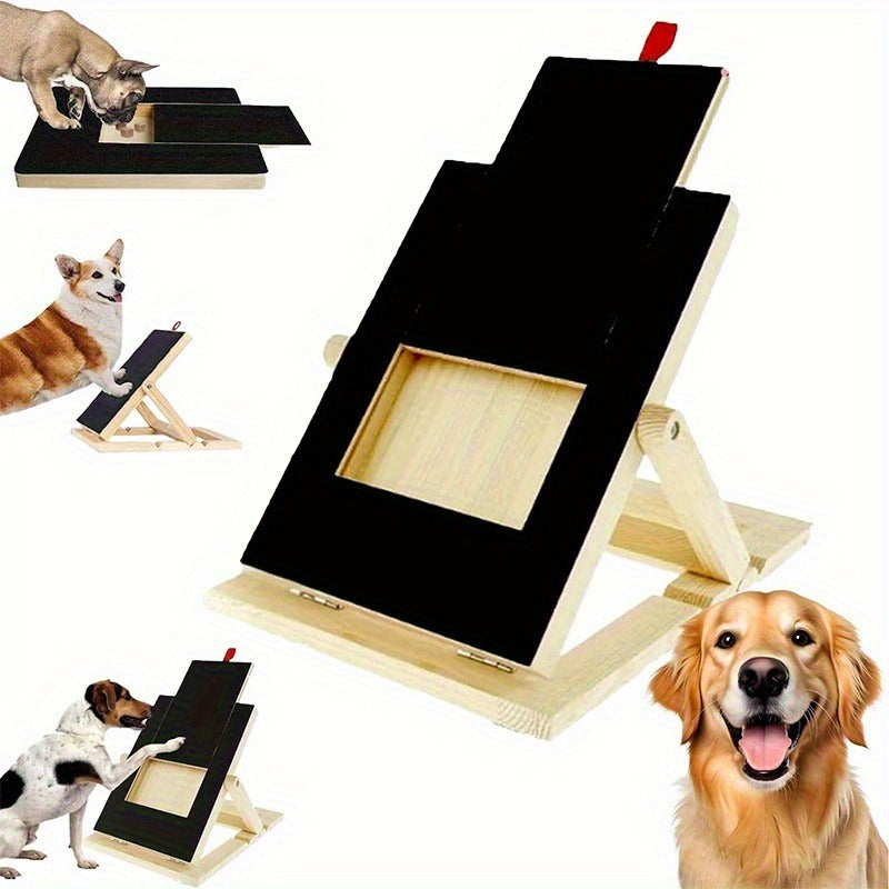 Dog Scratch Pad for Nails – Adjustable 3-Angle (45–65°) Foldable Nail File Scratch Board, Includes 2 Sandpaper Sheets