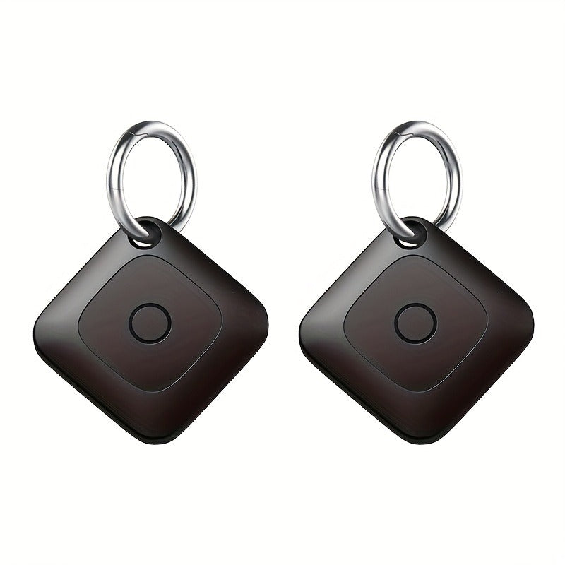 Round Bluetooth Item Finder in One-, Two- or Four-Pack Black Options with 1.43-Inch Case and Key Ring