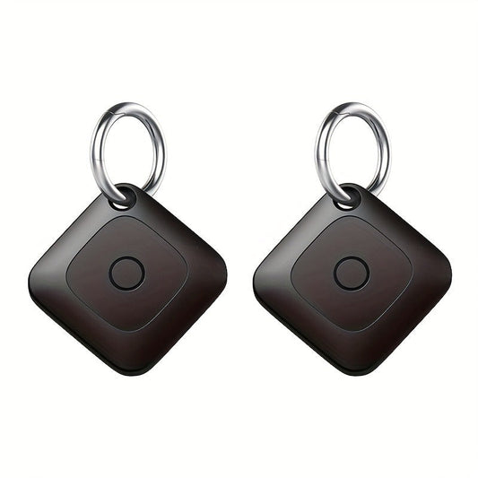 Round Bluetooth Item Finder in One-, Two- or Four-Pack Black Options with 1.43-Inch Case and Key Ring