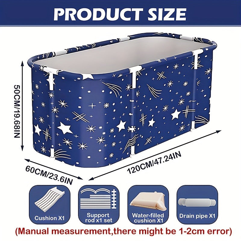 Foldable Bathtub for Adults Portable Inflatable Spa Tub with Massage Jets Indoor Outdoor Ice Bath Cold Plunge for Home or Salon Spa Use