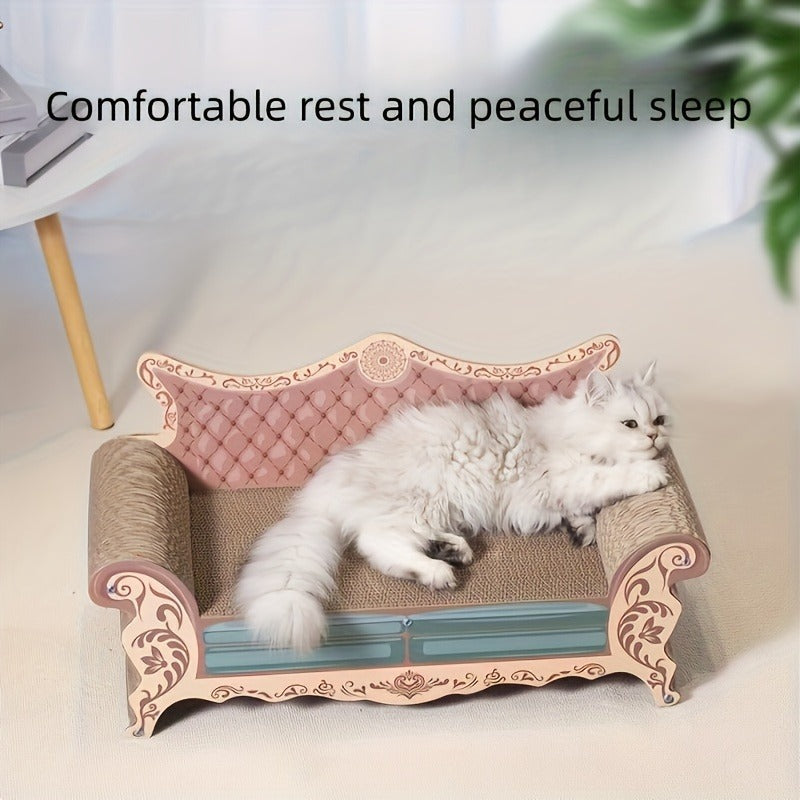 Cat Scratching Board Sofa – Chaise Longue Cat Bed with Anti-Scratch Protection | L-Shaped Vertical Scratcher, Wear-Resistant & Non-Shedding