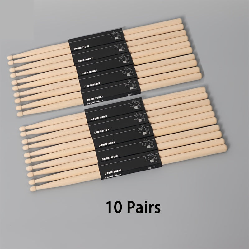 5A Wooden Drumsticks shown in the 10 Pairs Of 5A Maple option