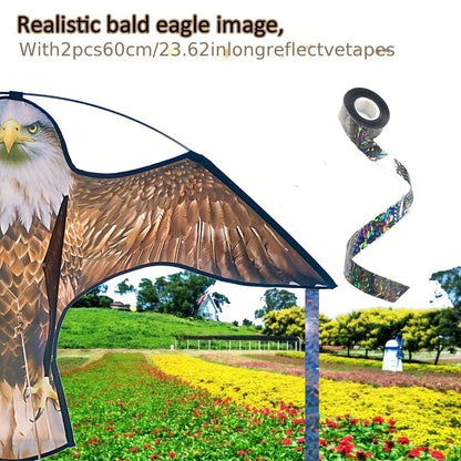 Bird, Eagle Kite Reflective Strips Garden Farm Crop Outdoor for Garden, Patio and Yard Use