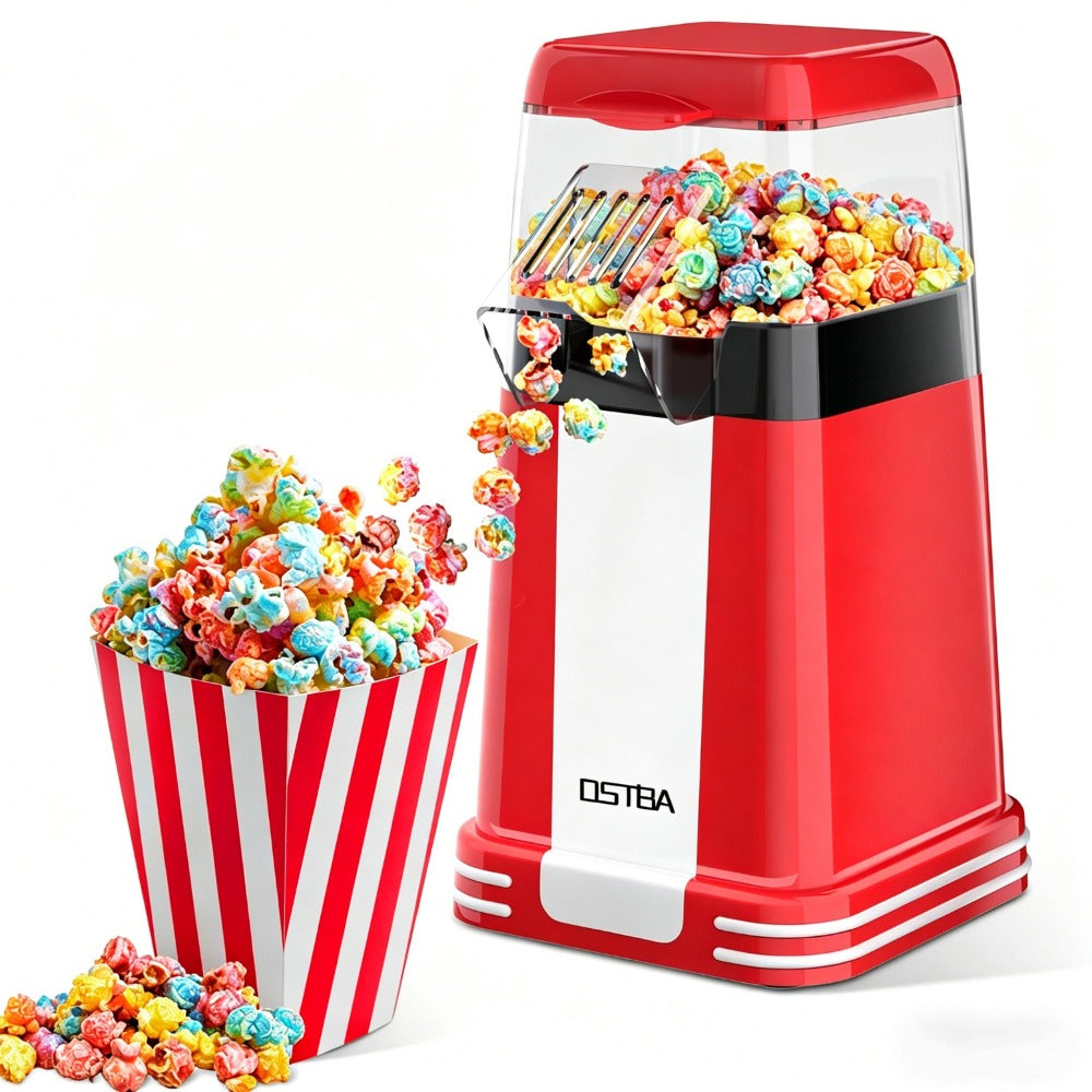Hot Air Popcorn Popper Maker 16 Cups, Oil-Free Electric Popcorn Machine with Measuring Cup for Kernels & Butter Melting