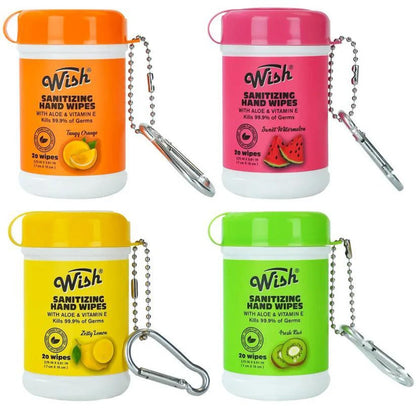 Disposable Hand Wipes Assorted Packs – Portable Travel Size Hand Cleaning Wipes for Everyday Use