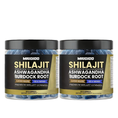 Himalayan Shilajit Gummies with Manuka Honey, Fulvic & Humic Acids, Sucrose-Free Natural Formula for Energy
