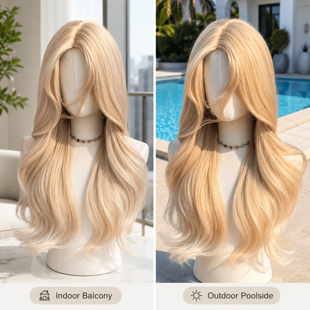Synthetic Wig Long Style, Six Color Choices with 24-Inch Length for Parties with Model-Specific Color, Length and Cap Options