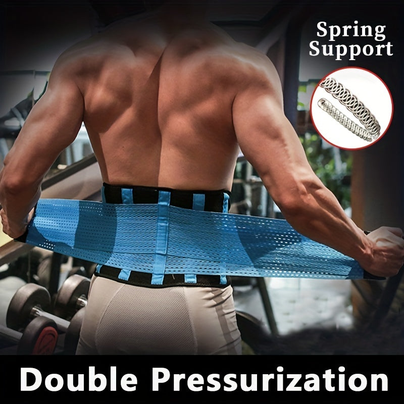 Weightlifting Belt for Men Women – Adjustable Gym Waist Support Belt with Hook-and-Loop Closure, Breathable Polyester Back Brace