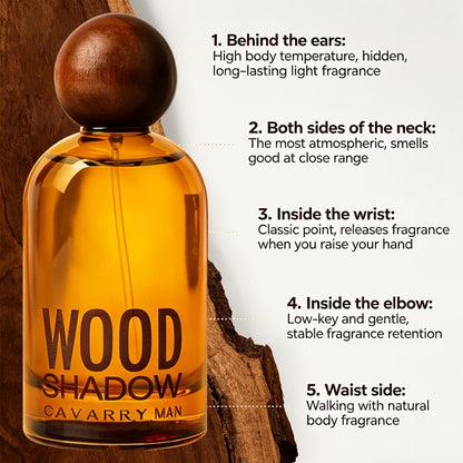 Perfume for Men Wooden-Bottle Spray with a Woody Sandalwood Profile and Two Options in a Distinctive Bottle Presentation