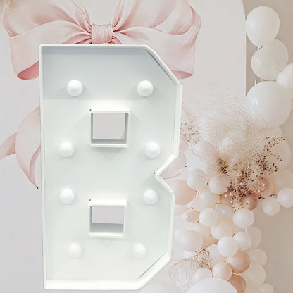Marquee Letter Lights White LED - 3FT Light Up Letters A-Z for Birthday, Anniversary, Wedding & Party Decor