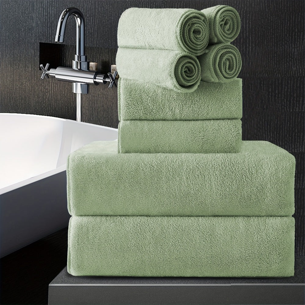 Bath Towels Set 8 Piece 750GSM Oversized 35 x 70 Inch Sheets in 15 Color Options for Home and Guest Use