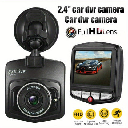 1080P Dash Cam for Cars – 2.2" LCD Display, Continuous Loop Recording, 24/7 Parking Surveillance, Motion Detection, No Battery Required