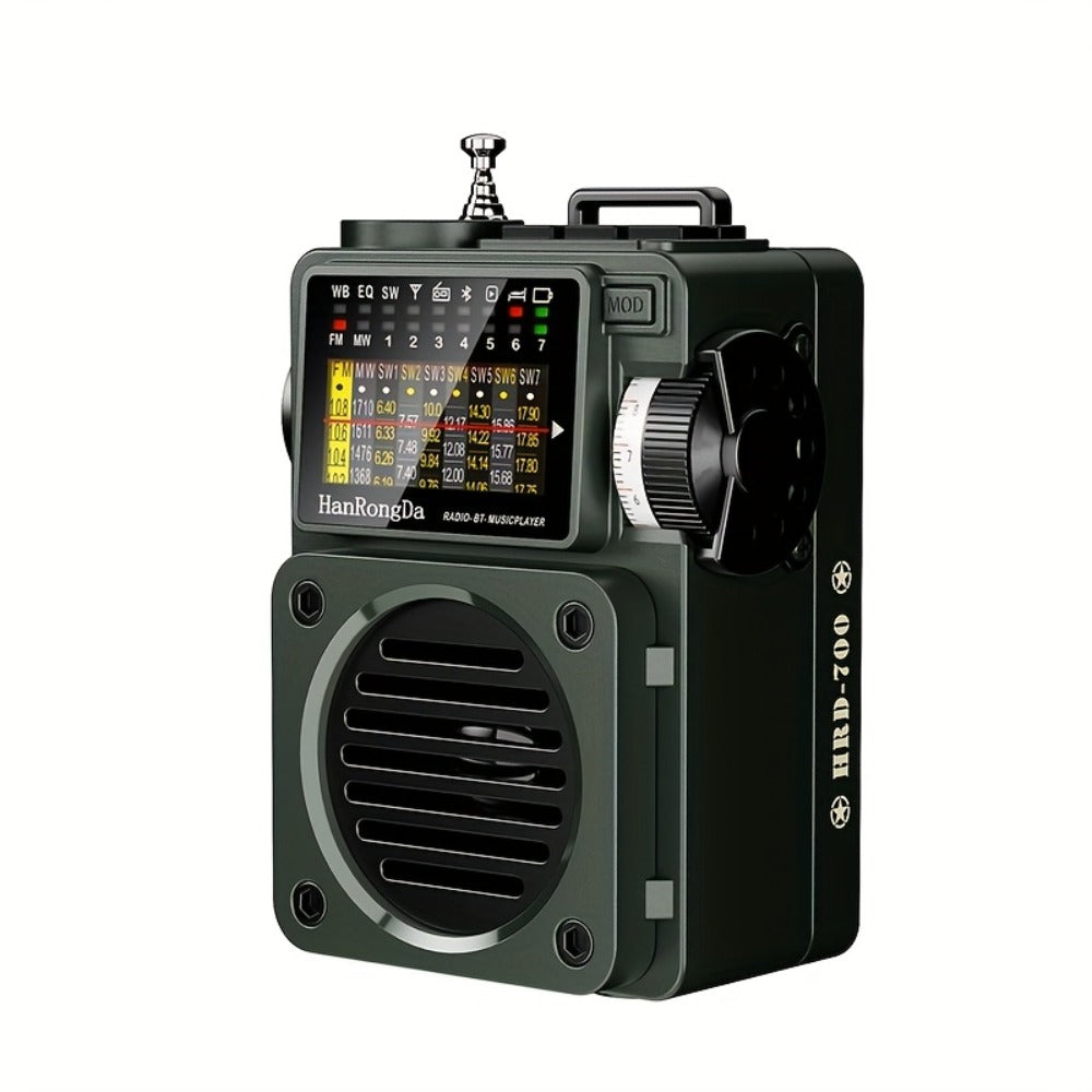 Shortwave Radio Bluetooth Speaker HRD-700 with FM MW SW WB NOAA Weather Alerts, MicroSD, ATS Presets