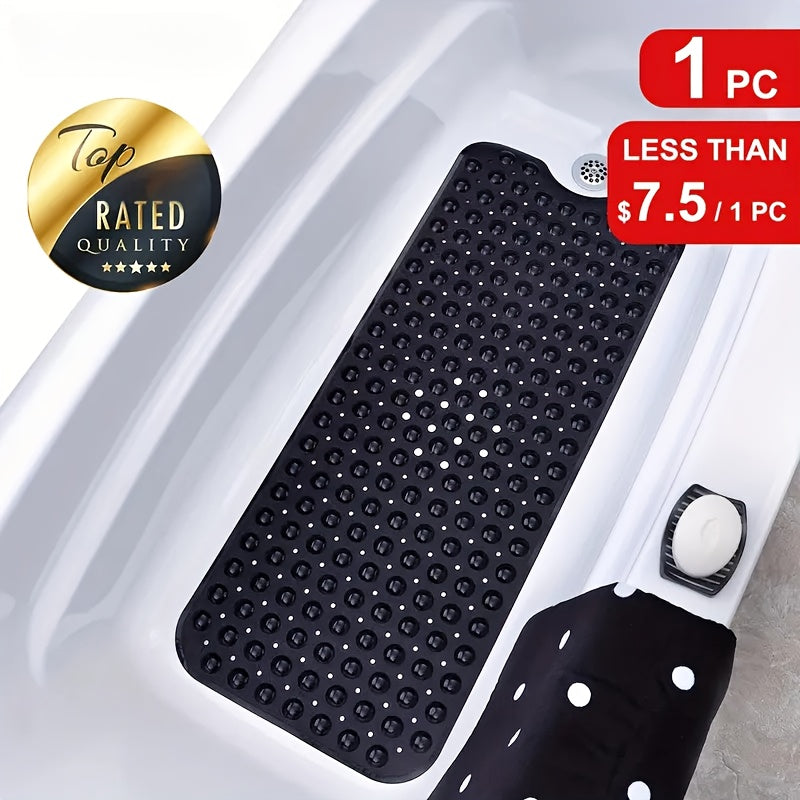 Non-Slip Bath Mat with Suction Cups Machine Washable Quick-Dry Shower Mat with Drain Holes Bathtub Mat for Bathroom Tub Safety Comfort Wet