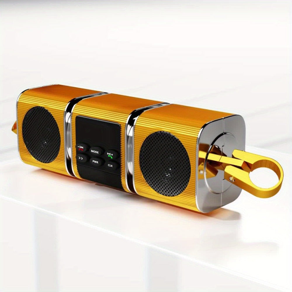 Motorcycle Bluetooth Speaker Sound Bar with Built-in Amplifier – IPX5 Waterproof, FM Radio, USB & AUX Input